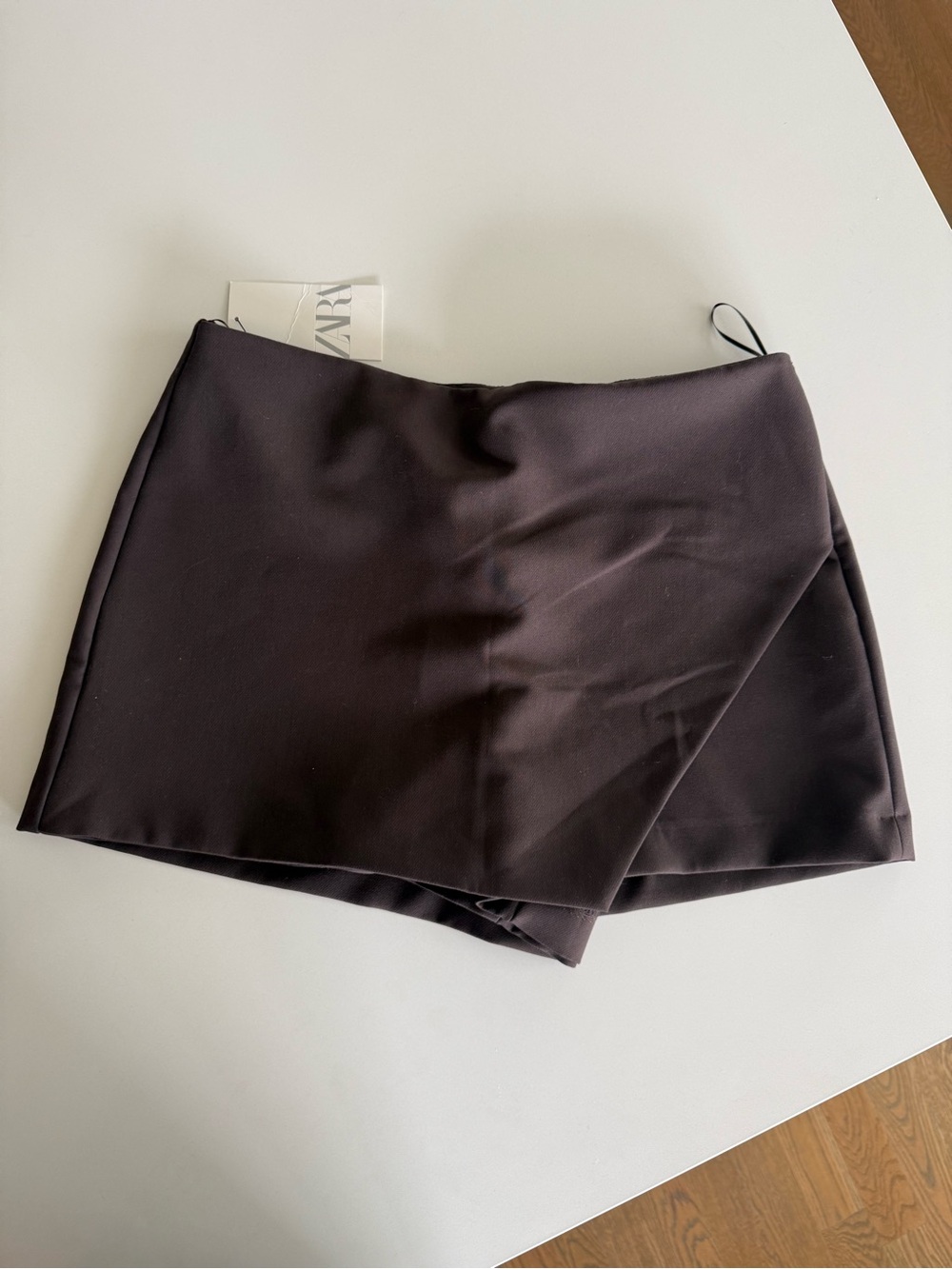 Zara Black Asymmetric Wrap Skort
